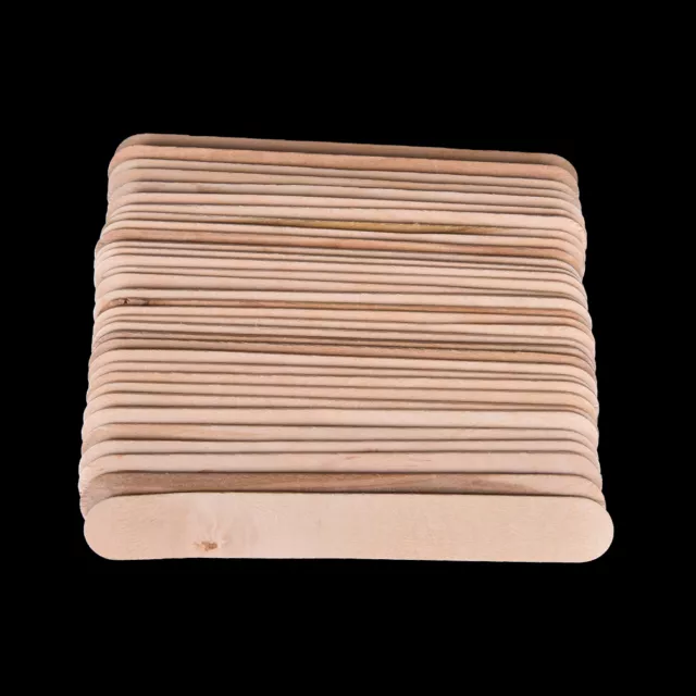 100 piezas depresor de lengua de madera de 6 pulgadas espátula grande de cera de madera C_Z8