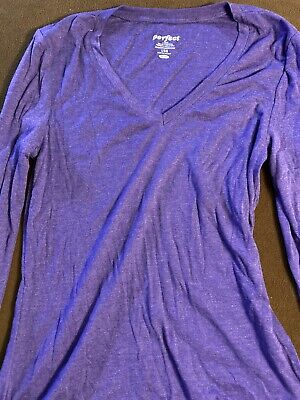 girls Purple V Neck sweatshirt By Perfect From Old Navy Size L