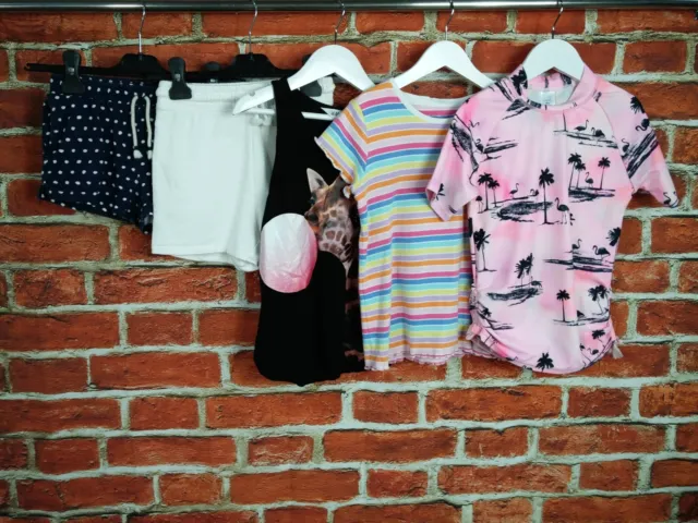 Girls Bundle Aged 8-9 Years Next Zara Sunsafe Top T-Shirt Shorts Summer 134Cm