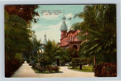 Tampa, FL-Florida, Promenade, Tampa Bay Hotel, Vintage Postcard