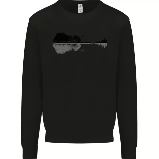 Guitar City Reflection Guitarist Electric Kids Sweatshirt Jumper