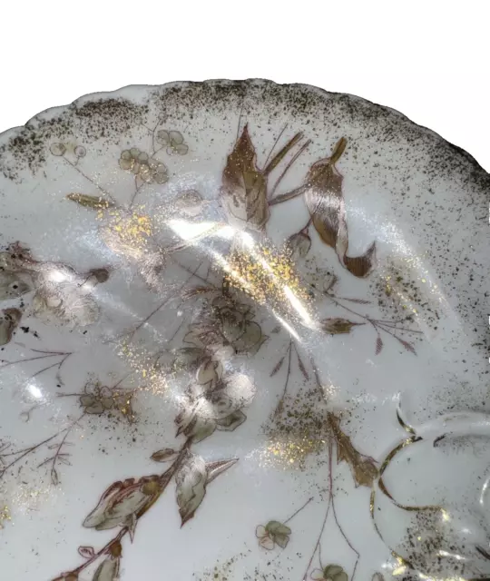 Leonard Vienna Raised Leaf Shaped Molding Antique Collectable Decor Plate 7" 2