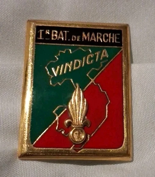 Insigne Original Légion Étrangère 2° REI Nîmes – N°002, Très Bon état