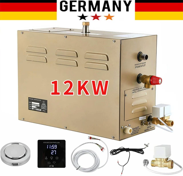 Generatore di vapore 12KW Interno 12m3 Commerciale per Sauna con 35-55°C Automatico 220V
