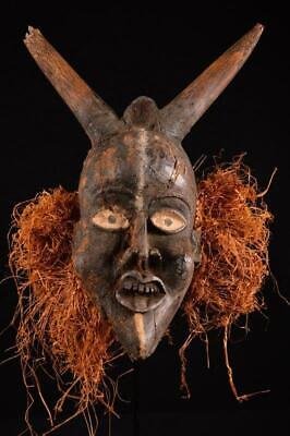 13669 African Authentic Bakongo Mask DR Congo