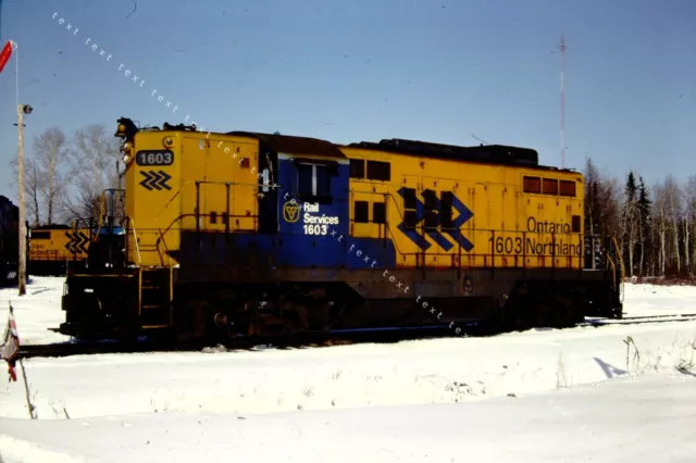 Original Slide ONR Ontario Northland 1603 yellow paint