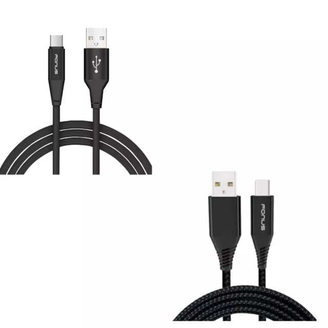 6ft and 10ft USB Cable Charger Power Cord Type-C Sync Wires for USB-C Phones