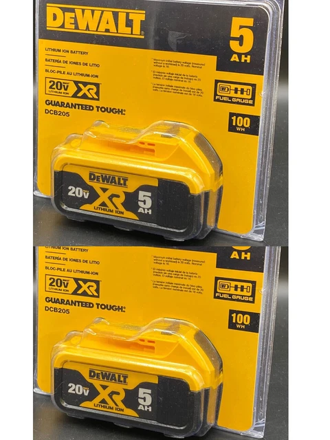 DEWALT DCB205 20V Li-Ion 5.0Ah Battery NEW!!----2PCS