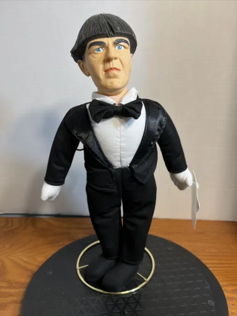 Play By Play The 3 Stooges Moe Vinyl And Plush 15"T Black Tie 1999 New With Tag