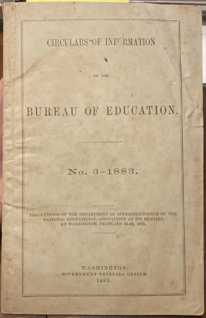 1883 Circulars Of Information Bureau Education Plea For Blacks In South Emory UV