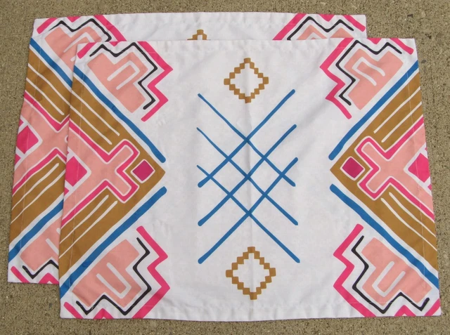 Set of 2 Target Xhilaration Kilim Pattern Full Pillow Shams Queen Bedding Covers