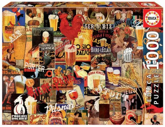 Educa - Bier Vintage Schilder 1000 Teile Puzzle