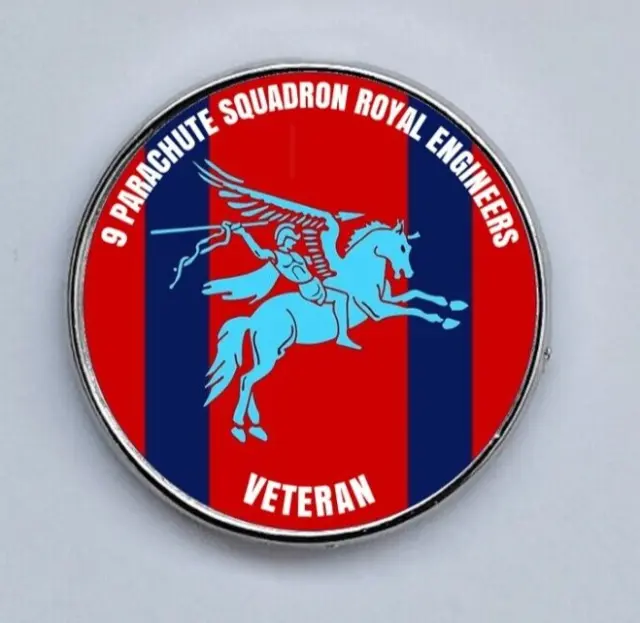 9 Parachute Squadron Royal Engineers Veteran Domed Military Lapel pin Badge 25mm