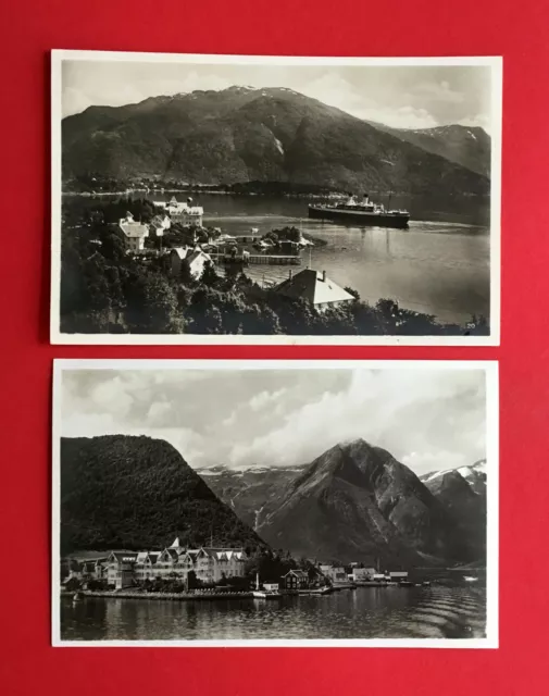 2 x Foto AK NORWEGEN um 1938 BALHOLM Balestrand und Koiknes Hotel ( 50672