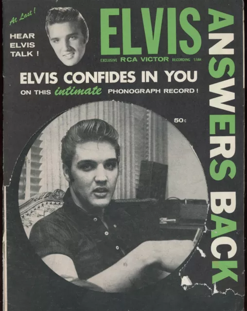 ELVIS ANSWERS BACK! Original 1956 Fan Magazine SHIRTLESS PIX No Record