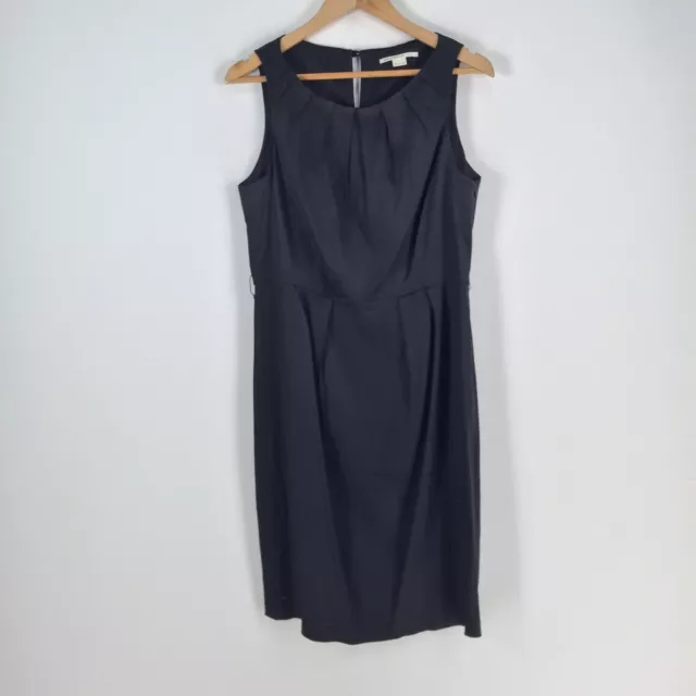 Jane Lamerton womens dress size 14 pencil black sleeveless round neck 061244