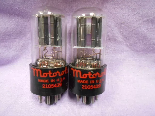 2 x 6SN7GT Motorola Valves Close Electrically Matched Pair NOS Tested (P1)