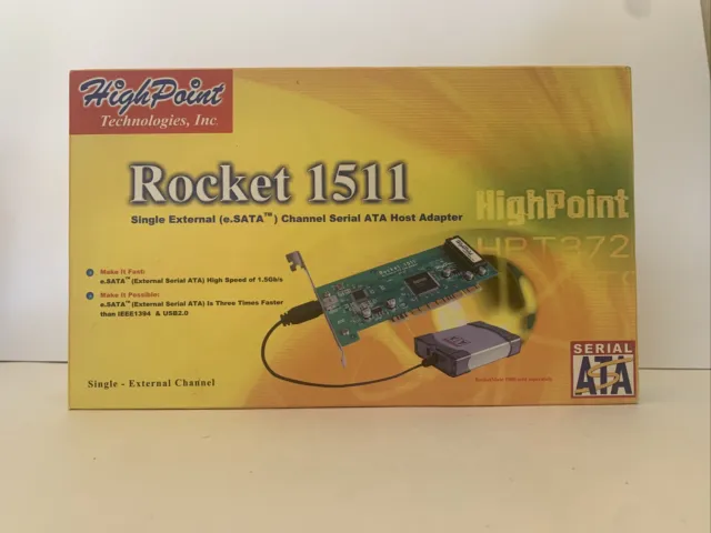 HighPoint Tech Rocket 1511 Single External Channel Serial ATA Host Adapter