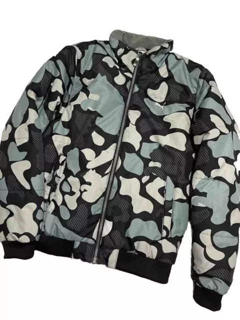 Puma brand Puffer Jacket Kids Size 12 Large Camouflage Colours Girls Boys Winter