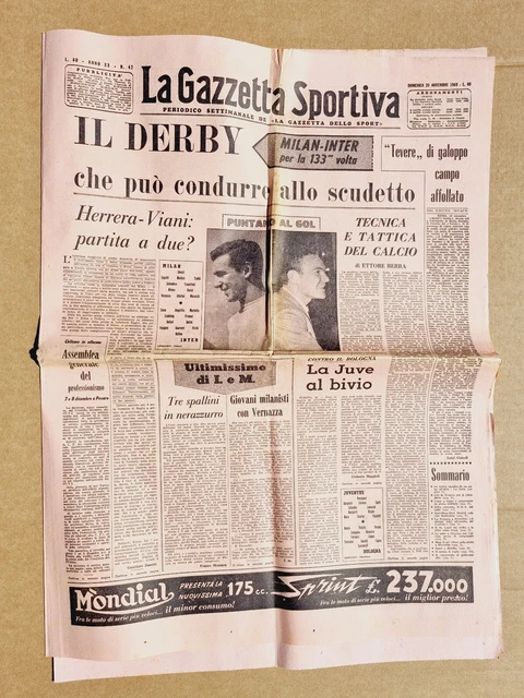 Gazette Dello Sport 11 Février 1981 Inter - Mundialito