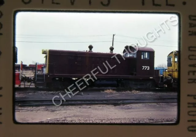 Original '81 Kodachrome Slide CRIP Rock Island 773 NW2 Silvis, IL      27G57