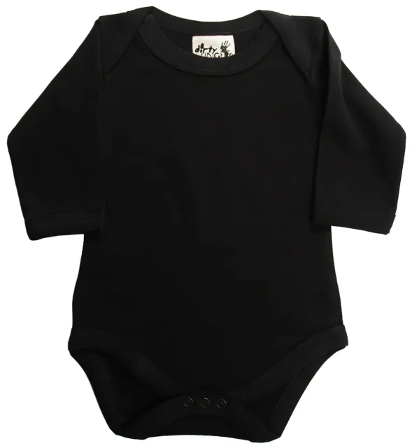 SALE ITEM 5 pack of Baby Long Sleeve Bodysuits in Black, Size 3-6 Months