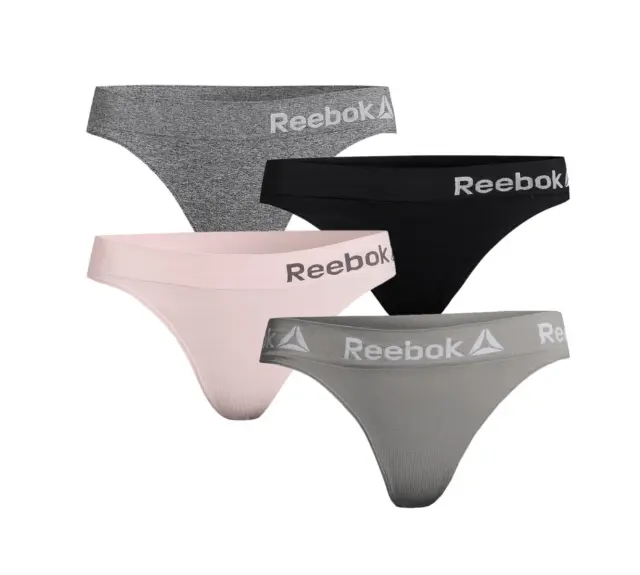 Reebok 3pk Womens Performance Bonded Seams Bikini Underwear Blue Pink Nude  XL