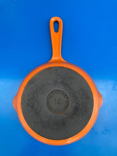 LE CREUSET Plat à gratin rond orange en fonte émaillée n° 3 - 1