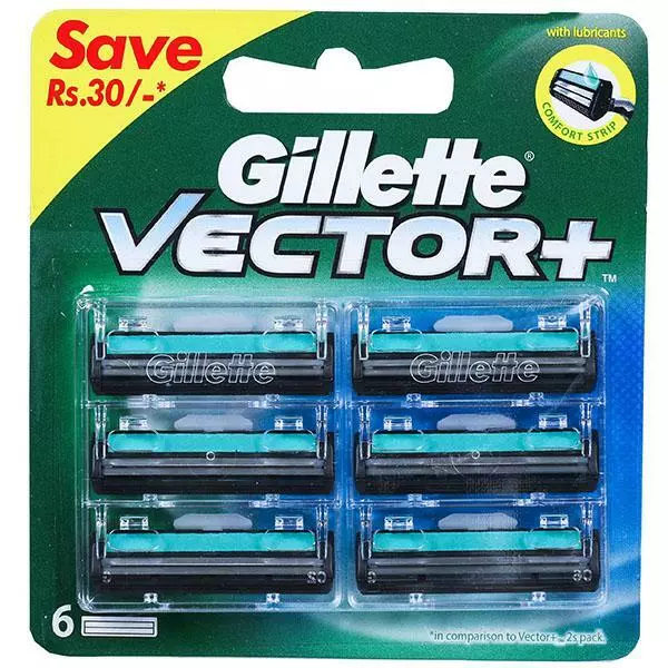 Gillette Vector Plus Cartuchos, Manual Cuchilla de Afeitar Cuchillas