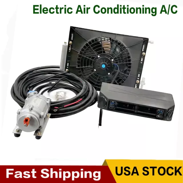 Universal Underdash Air Conditioning A/C KIT 404-100 12V & Electric Compressor