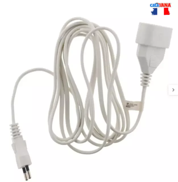 Rallonge électrique 3 m Blanc Cordon Prolongateur 3 mètres