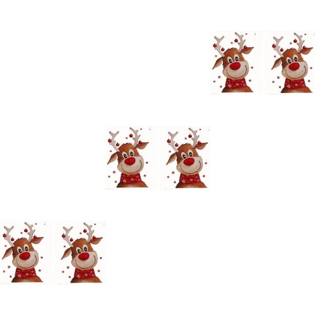 6 PCS Fer De Noël Sur Les Patchs Repasser Appliques Enfant Manuel Ornements
