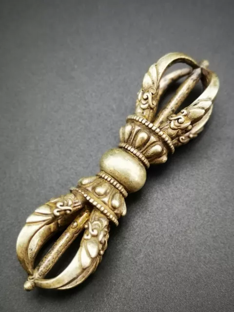 Old Tibetan Silver Refined Buddhist Spiritual Exorcism Tool Magic Instrument R58