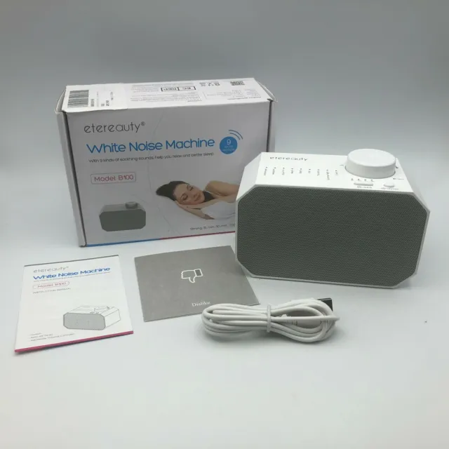Máquina de ruido blanco Etereauty terapia de sonido para dormir en el hogar caja abierta B100 COMO ESTÁ K7