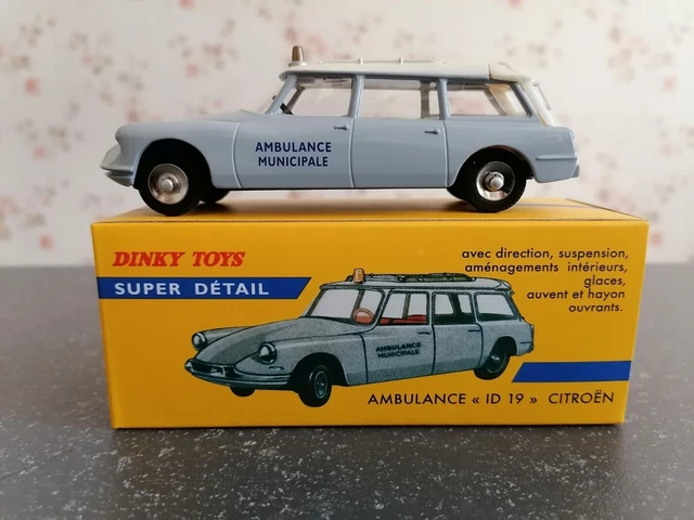 Dinky Toys 556 - Citroën ID 19 Ambulance Municipale – Miniature De Collection, Boîte D'origine (sans Socle)