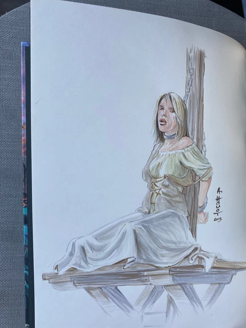 Dessin Original Berthet Sur Menu Du Salon BD De Nîmes 2014 - Dédicacé - Excellent état - Neuf