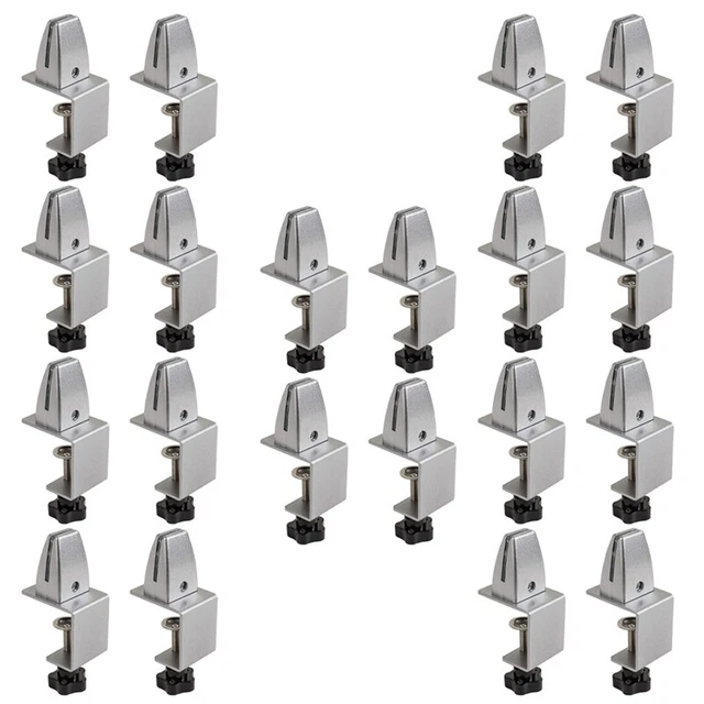 20pcs Dnee Protective Clamp Mount Desk Partition Wall Clamp for 1/8-InchO6Z6