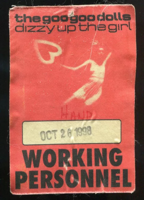 Vintage 1998 Goo Goo Dolls Backstage Pass Working Personnel Dallas TX