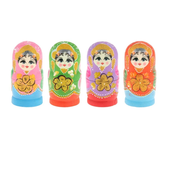 Kit 5 Poupées Gigognes En Bois à Peindre - Matriochka Vierge DIY - Activité Créative Enfants - Taille Environ 11 Cm