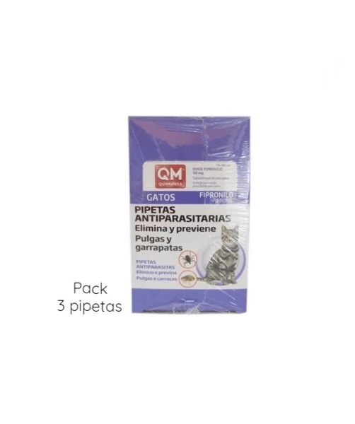 3 Pipetas Dixie Spot-On para Gatos - Fipronilo 0,50 ml