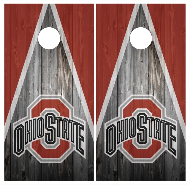 Ohio State Buckeyes Cornhole Board Wraps Skins Vinyl Laminated HIGH QUALITY!