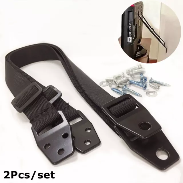 2Pcs Heavy Duty Metal Baby Safety DD Furniture Home Appliance Anti-Tip TV Straps