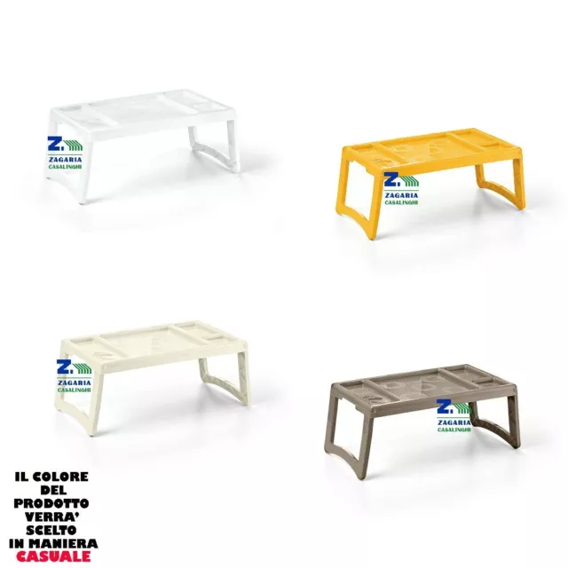 Vassoio Letto In Plastica Rigida Pieghevole Cm 52X30X22 H Salvaspazio