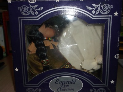 73057 Emerald Porcelain Doll Collection Indian Doll With Drum