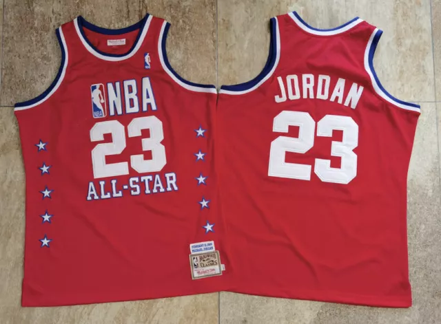 Chicago Bulls Michael Jordan red Allstar 23 NBA basketball retro jersey