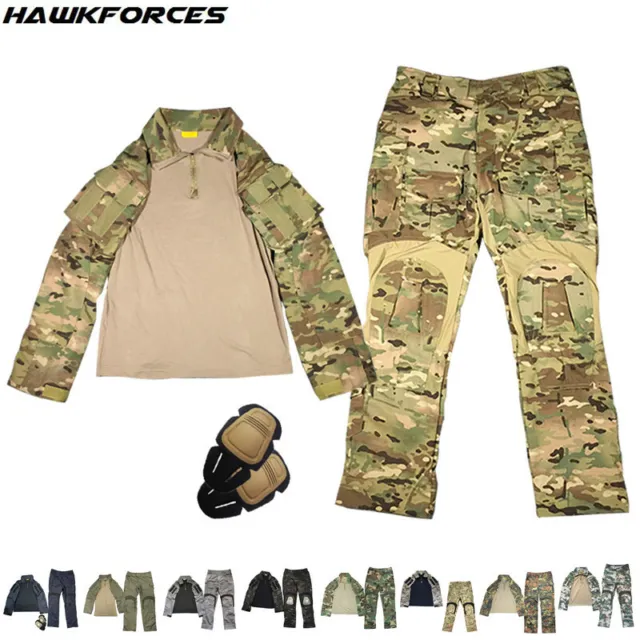 SWAT Combat Shirt Pants Gen3 Army Tactical BDU G3 Uniform Military Camo Hunting