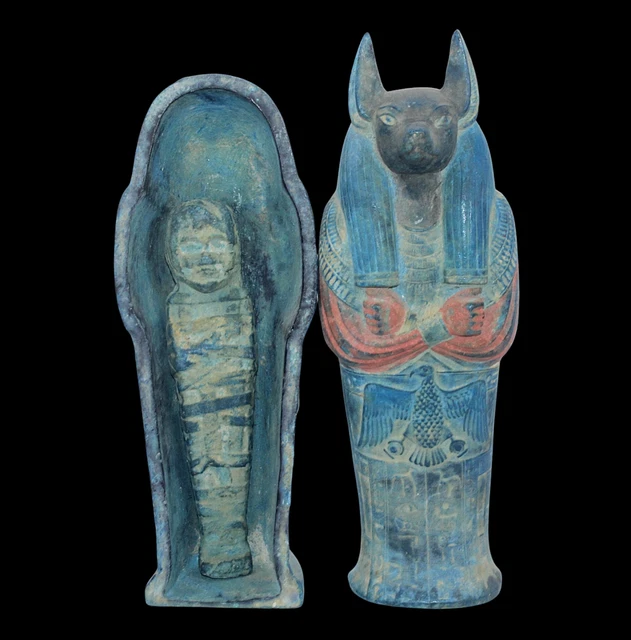 RARO ANTIGUO EGIPCIO ANTIGUO ANUBIS Ushabti Tumba Faraónico Estatua Egipto...