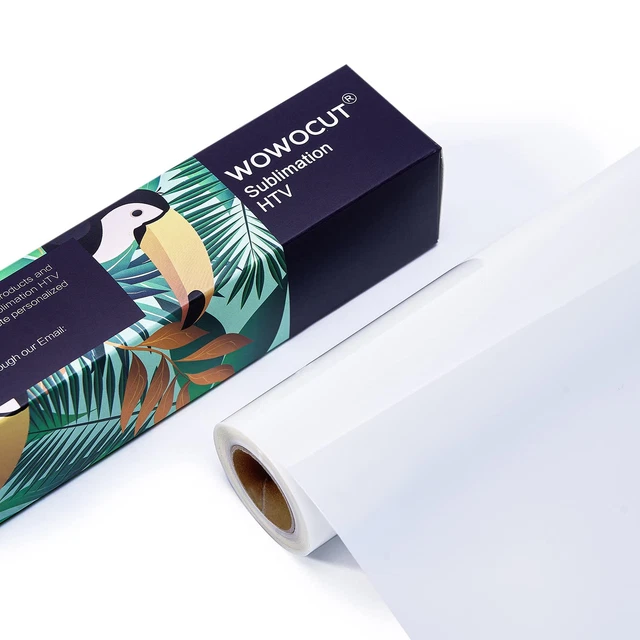 Wowocut klare Sublimation HTV Vinyl für hellen Stoff, 12" x 8 Fuß matt