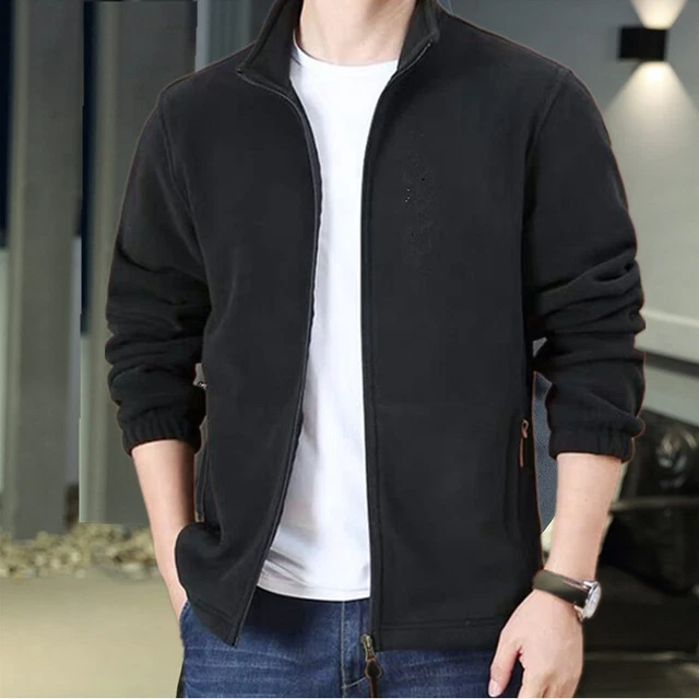 Mens Extra Thick Warm Fleece Heavy Duty Work Jacket Padded Anti Pill Winter