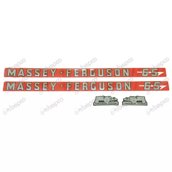 Kit Autocollants Decalques Pour Tracteur Massey Ferguson 65